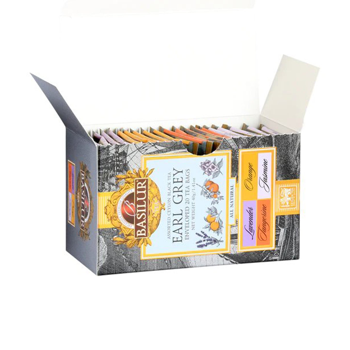 Basilur Earl Grey Collection (40g) 20 bustine di tè