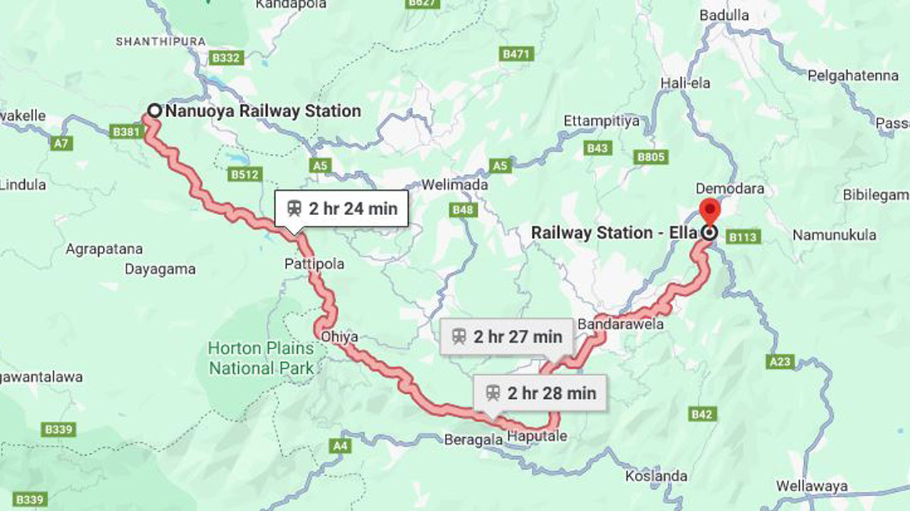 Proseguimento in treno da Nanu Oya a Ella (treno n. 1041 «Ella Odyssey»)