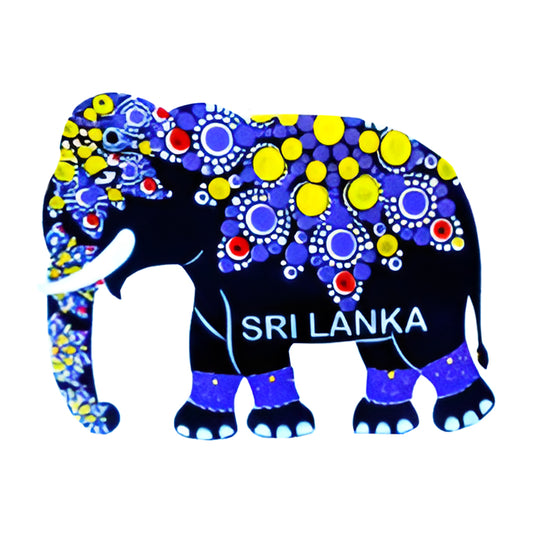 Magnete da frigorifero tradizionale a forma di elefante di Kandy dello Sri Lanka