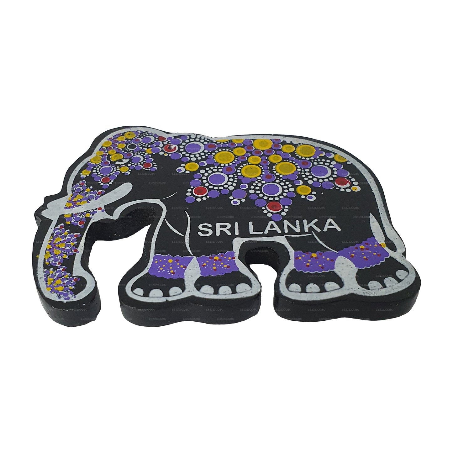 Magnete da frigorifero tradizionale a forma di elefante di Kandy dello Sri Lanka