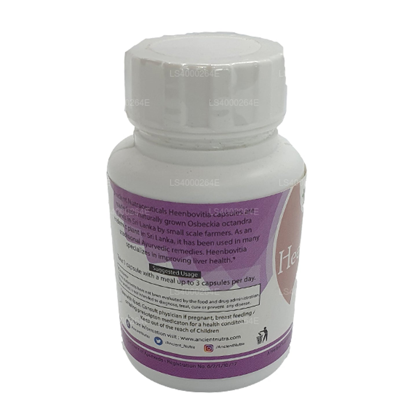 Ancient Nutraceuticals Organic Heen Bovitiya (60 g x 650 mg capsule vegetali)