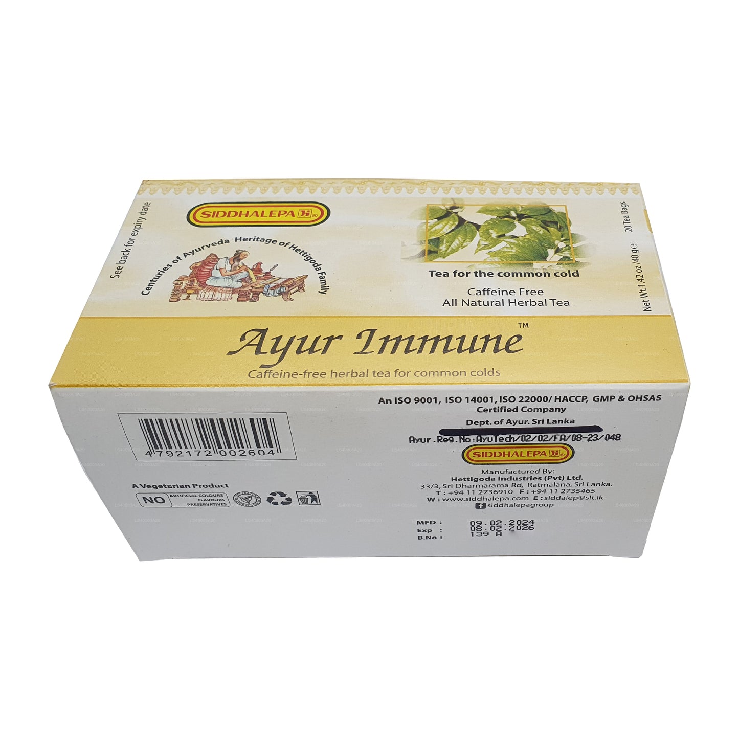 Tè immunitario Siddhalepa Ayur (40g)