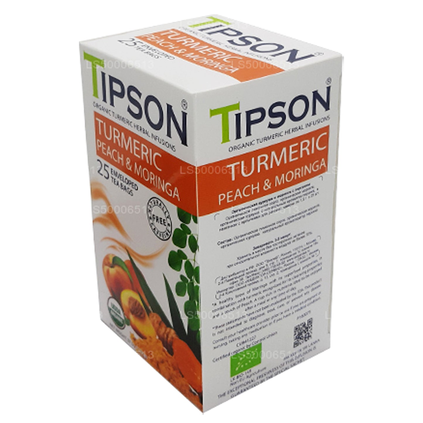 Tipson Tea Curcuma biologica, pesca e moringa (37,5 g)