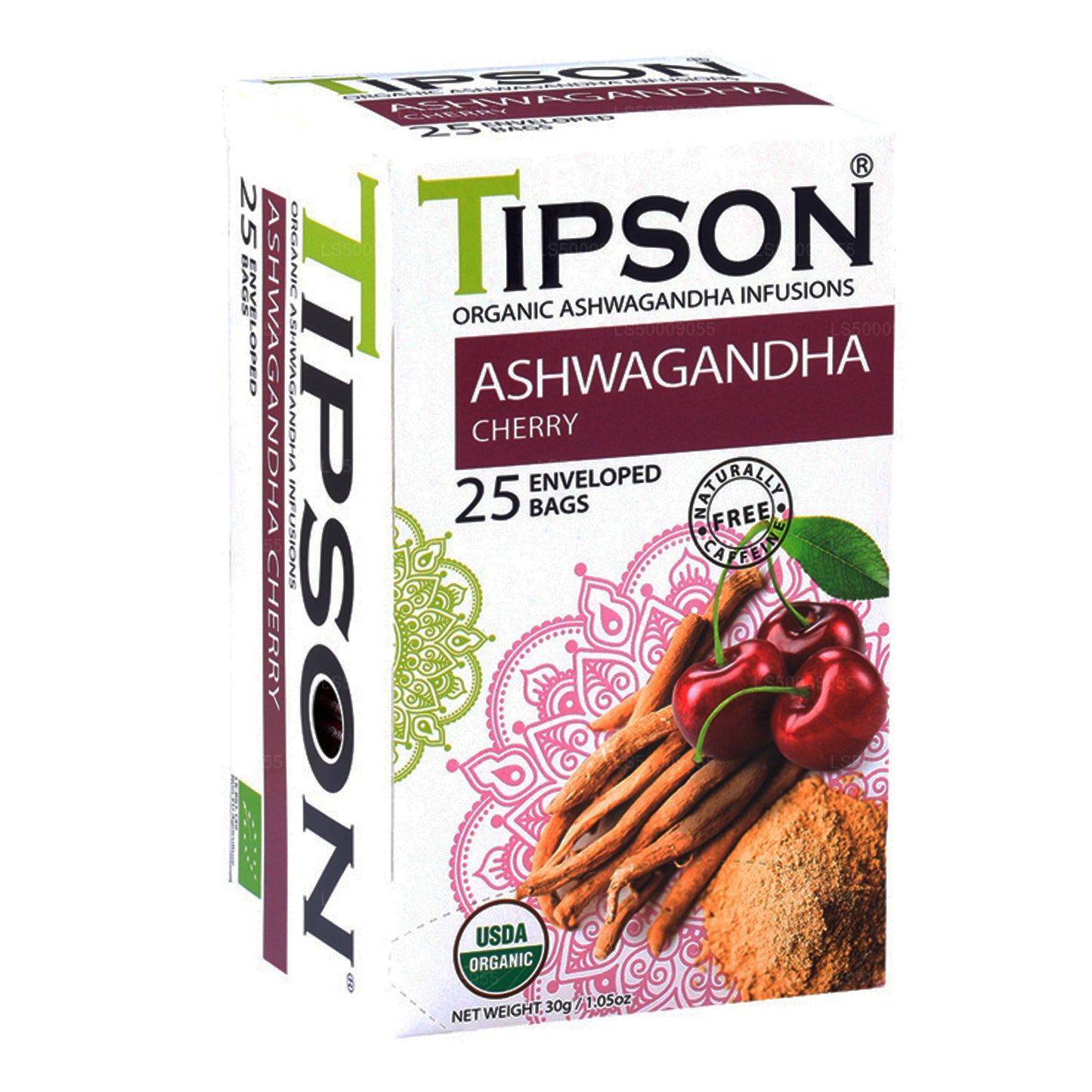 Ashwagandha biologico Tipson Tea con ciliegia (30g)