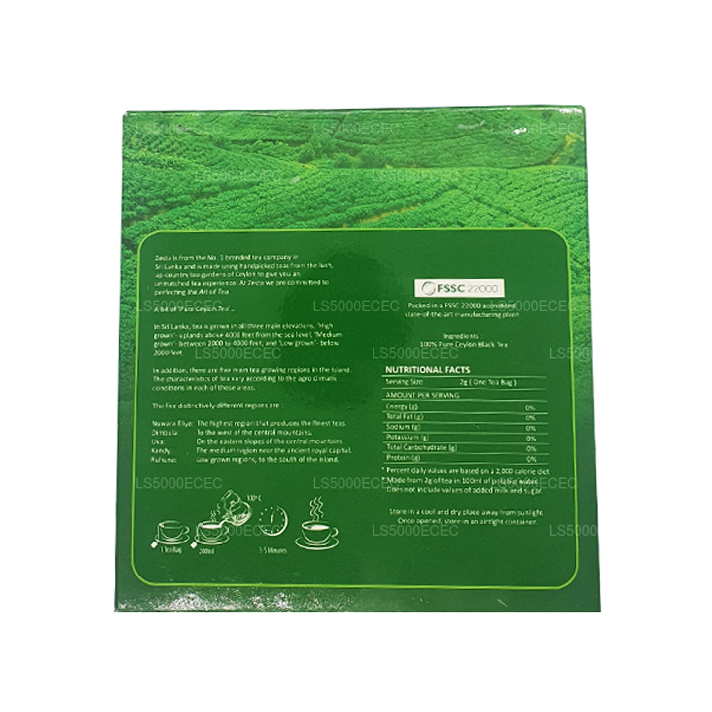 Zesta Real Ceylon Tea (200g) 100 bustine di tè