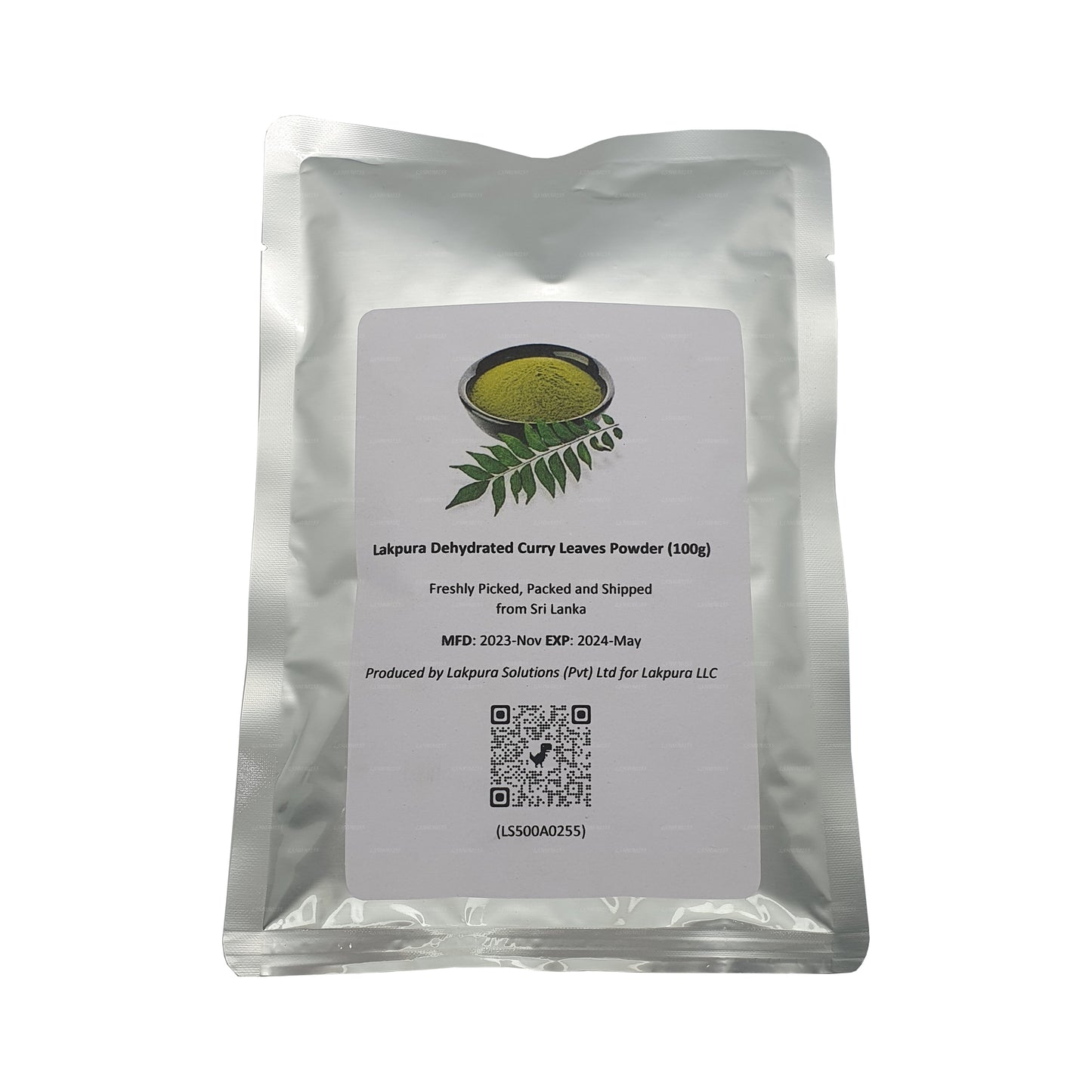 Foglie di curry disidratate Lakpura in polvere (100g)