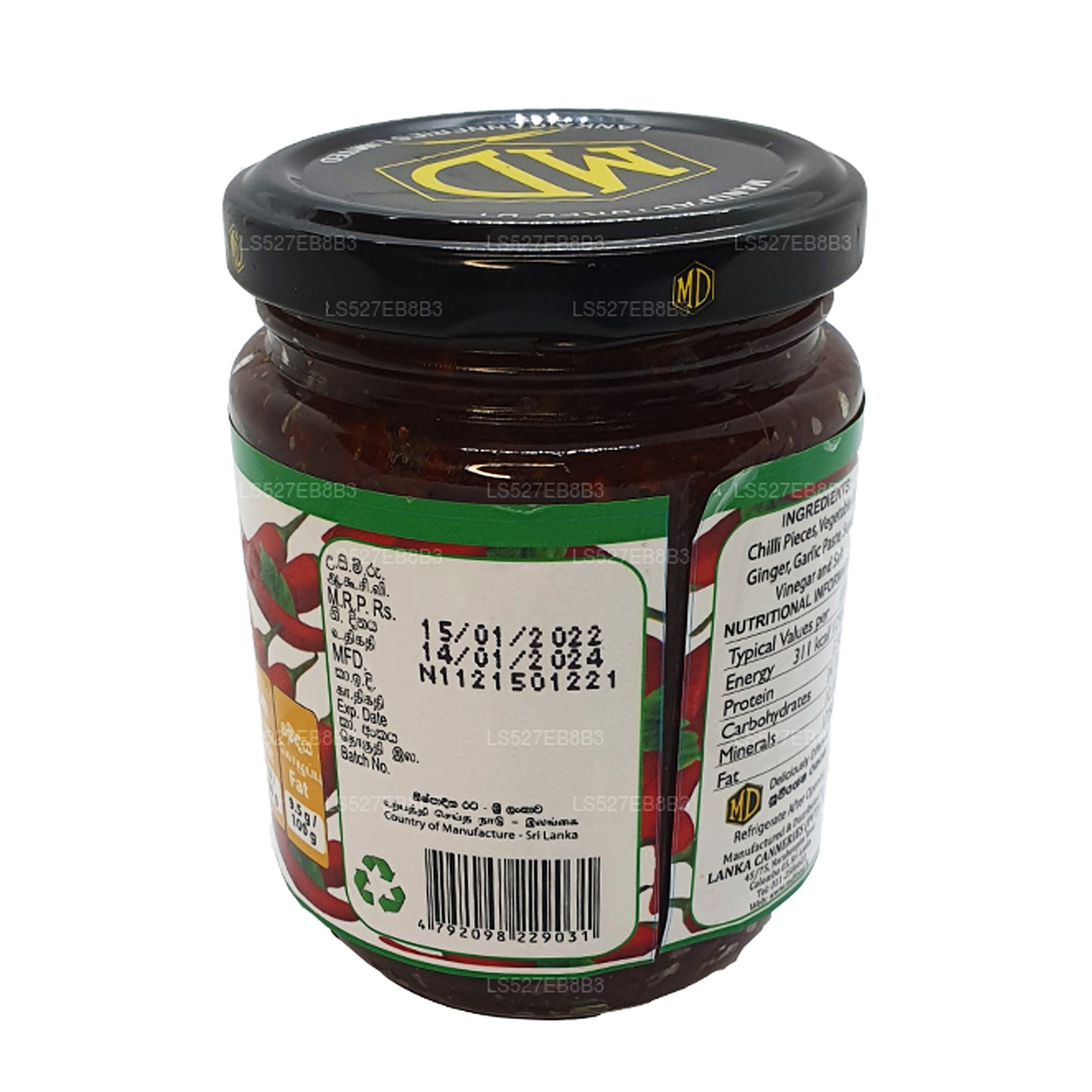 Pasta di peperoncino cinese vegetariana MD (270g)