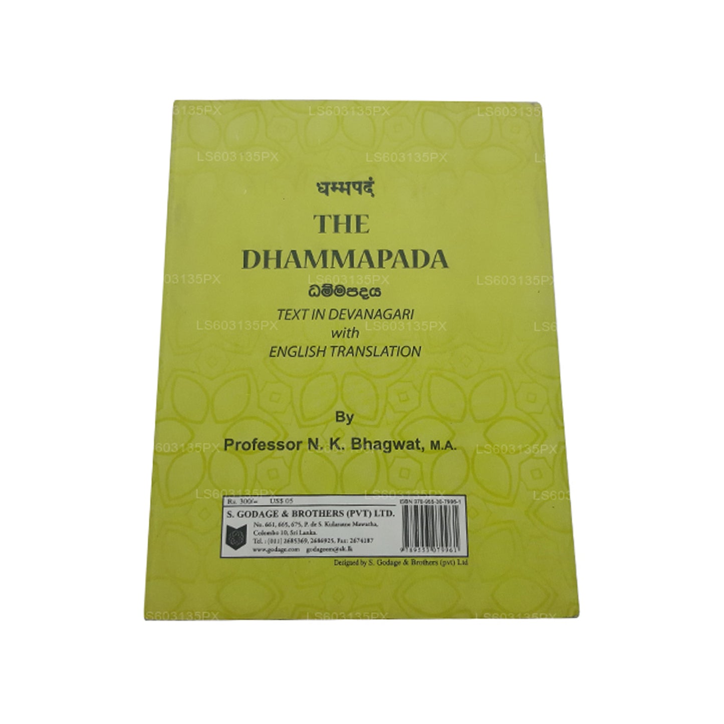 The Dhammapada (Text In Devanagari With English Translation)