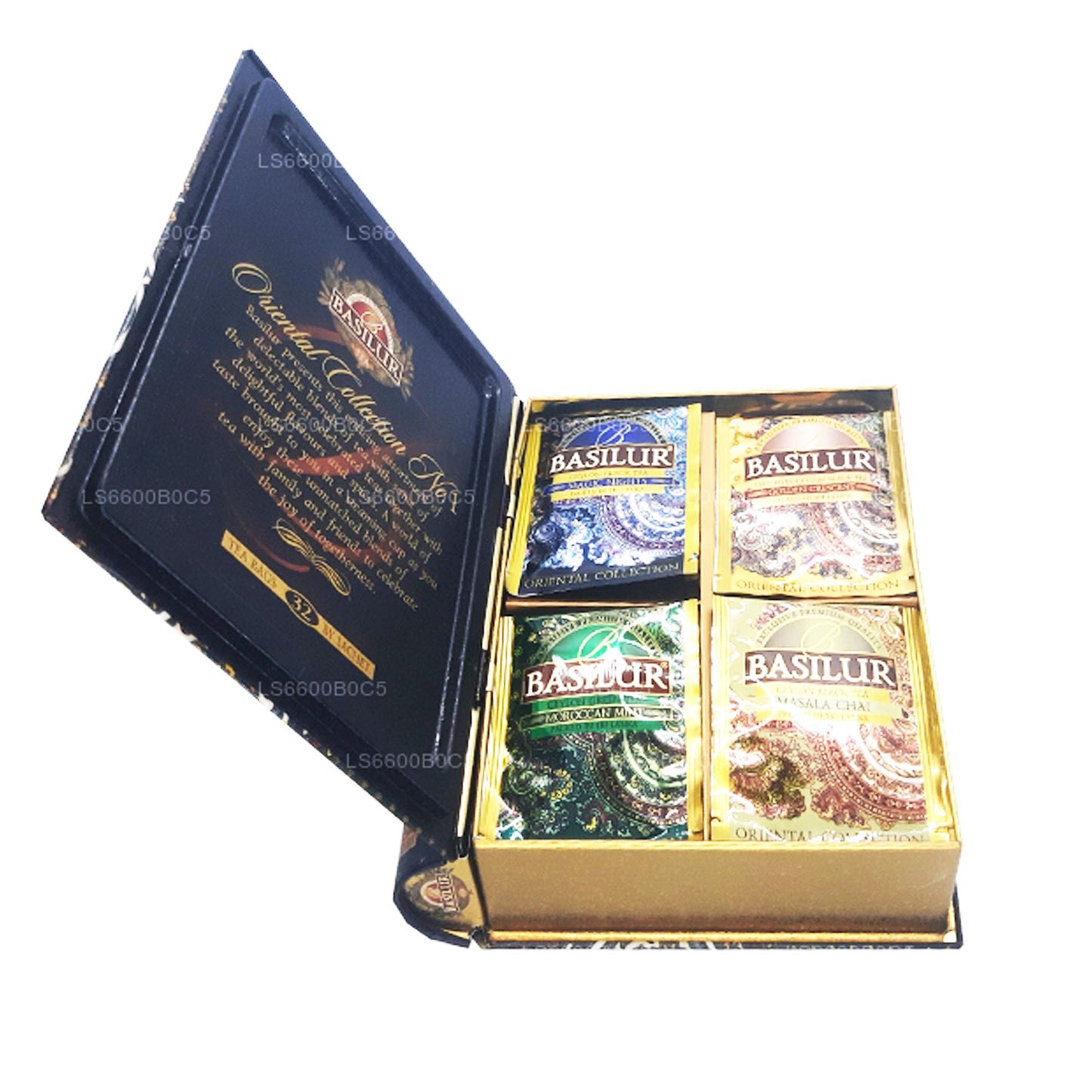 Libro da tè Basilur Oriental Collection Vol 1 (60g) 32 bustine di tè