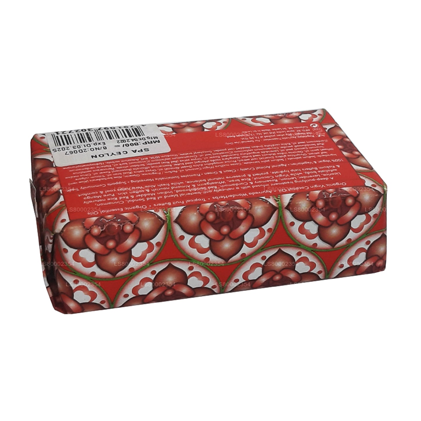 Sapone benessere esfoliante antibatterico Spa Ceylon con sandalo rosso e cannella (100 g)