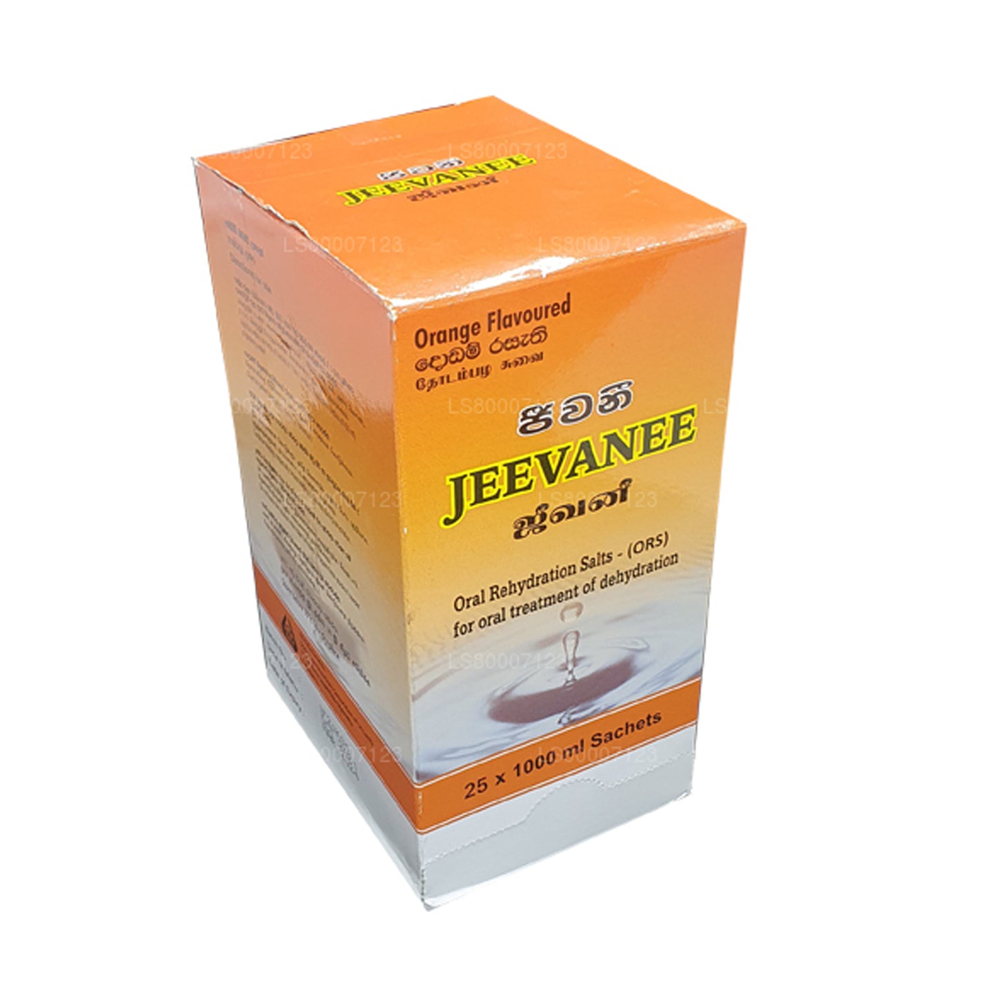 Sali per la reidratazione orale aromatizzati all'arancia Jeevanee (25 bustine)
