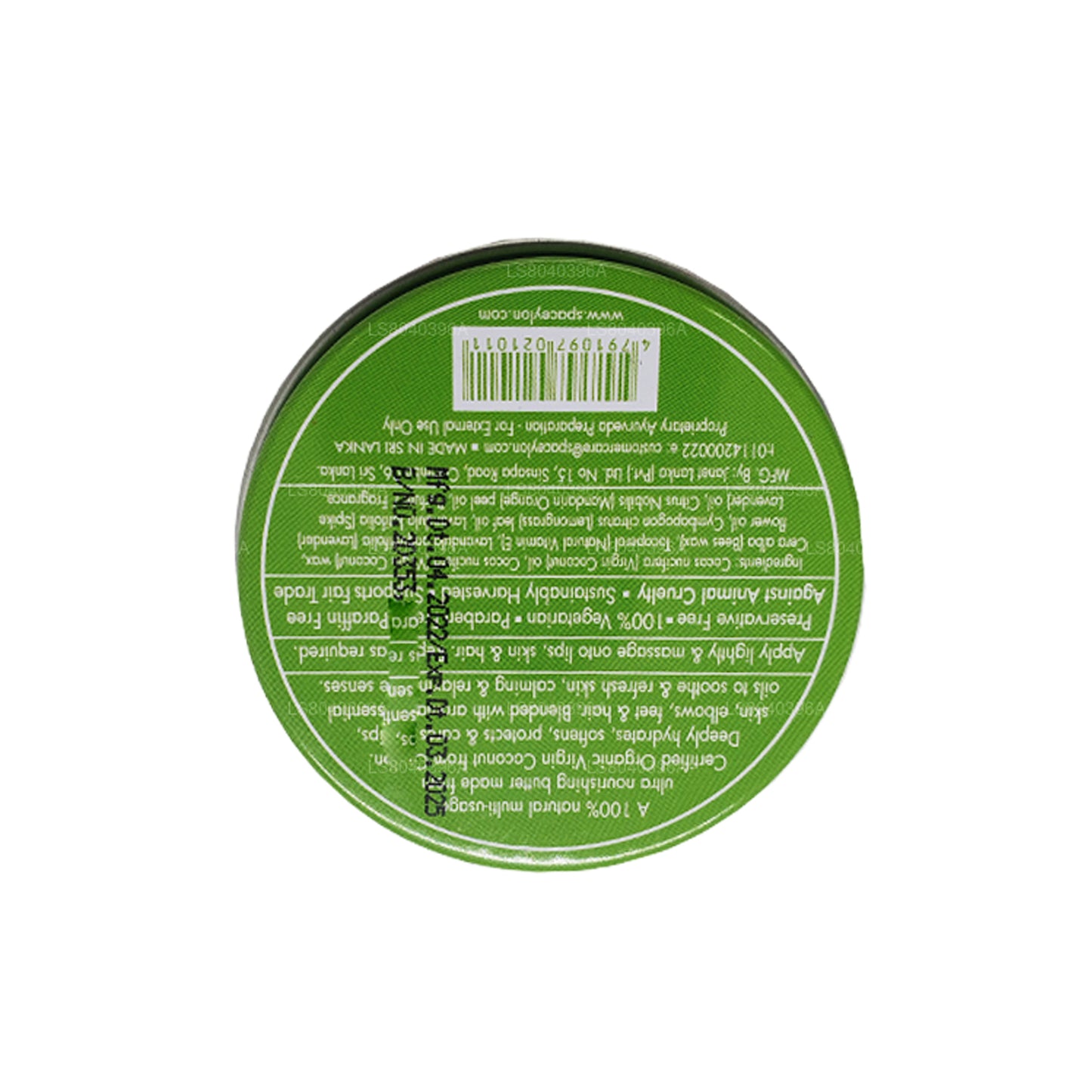 Spa Ceylon, burro naturale alla citronella, mandarino e cocco vergine (25 g)