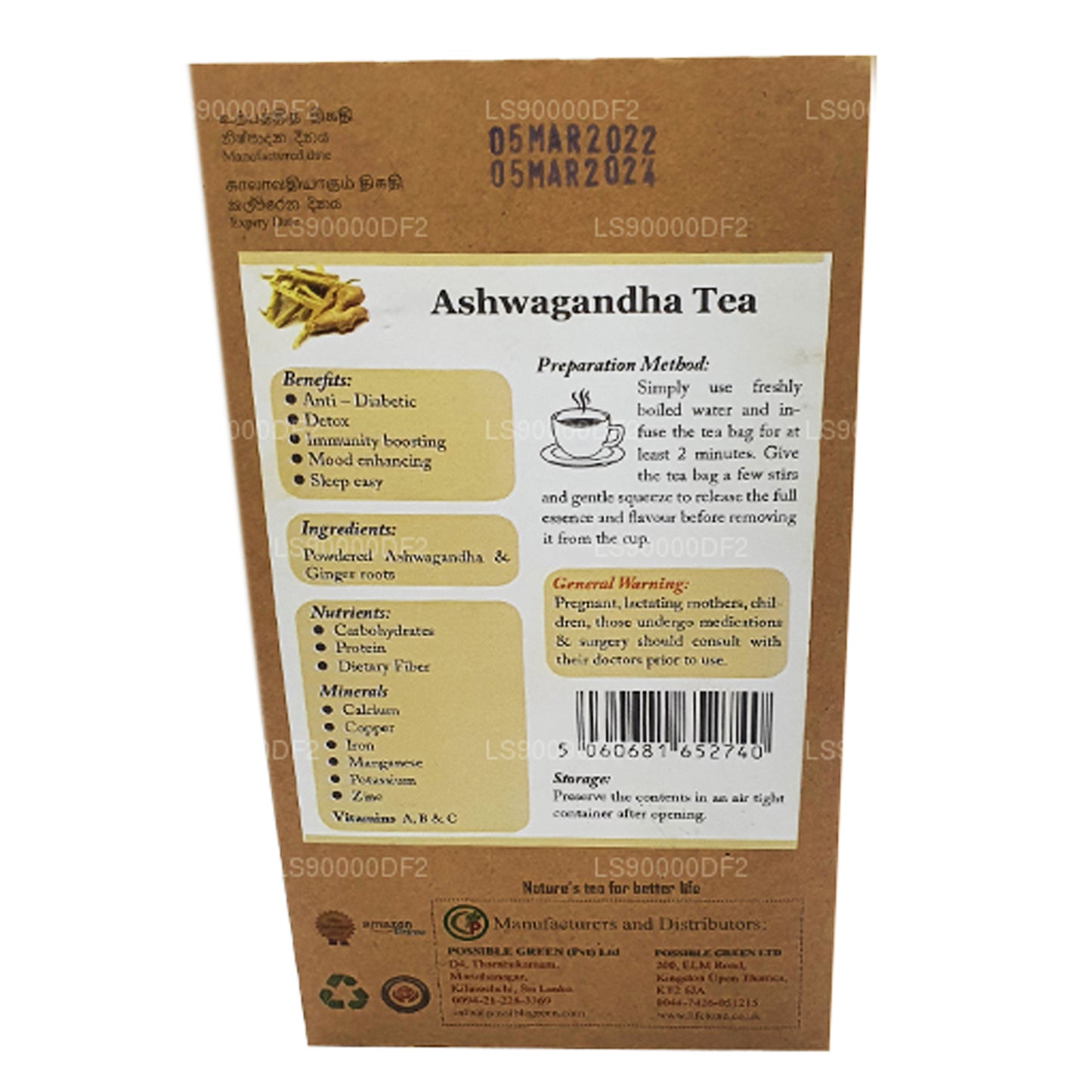 Tè Ashwagandha Lifetone (40g)