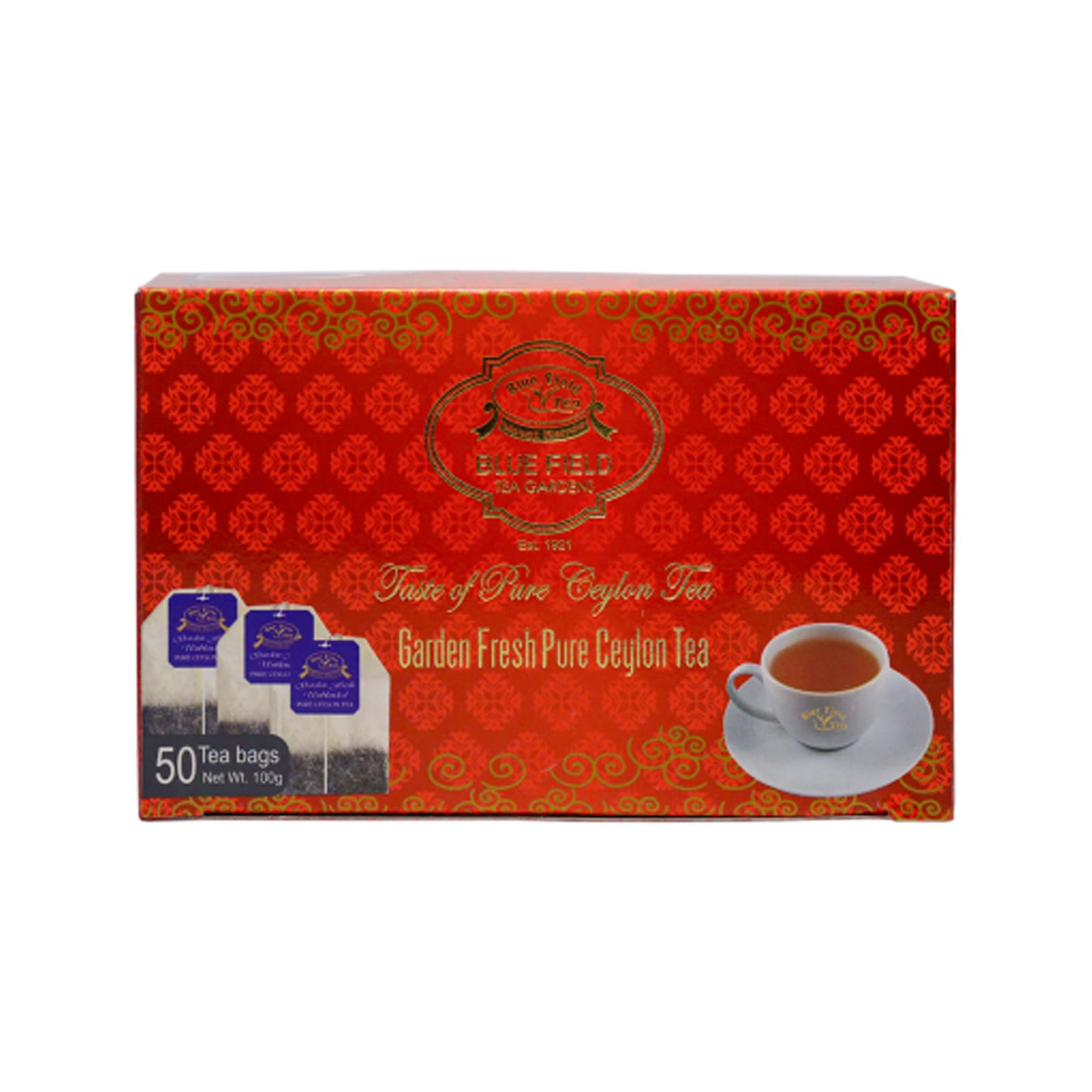 Bluefield Garden Fresh Pure Ceylon Tea 100g (50 bustine di tè)