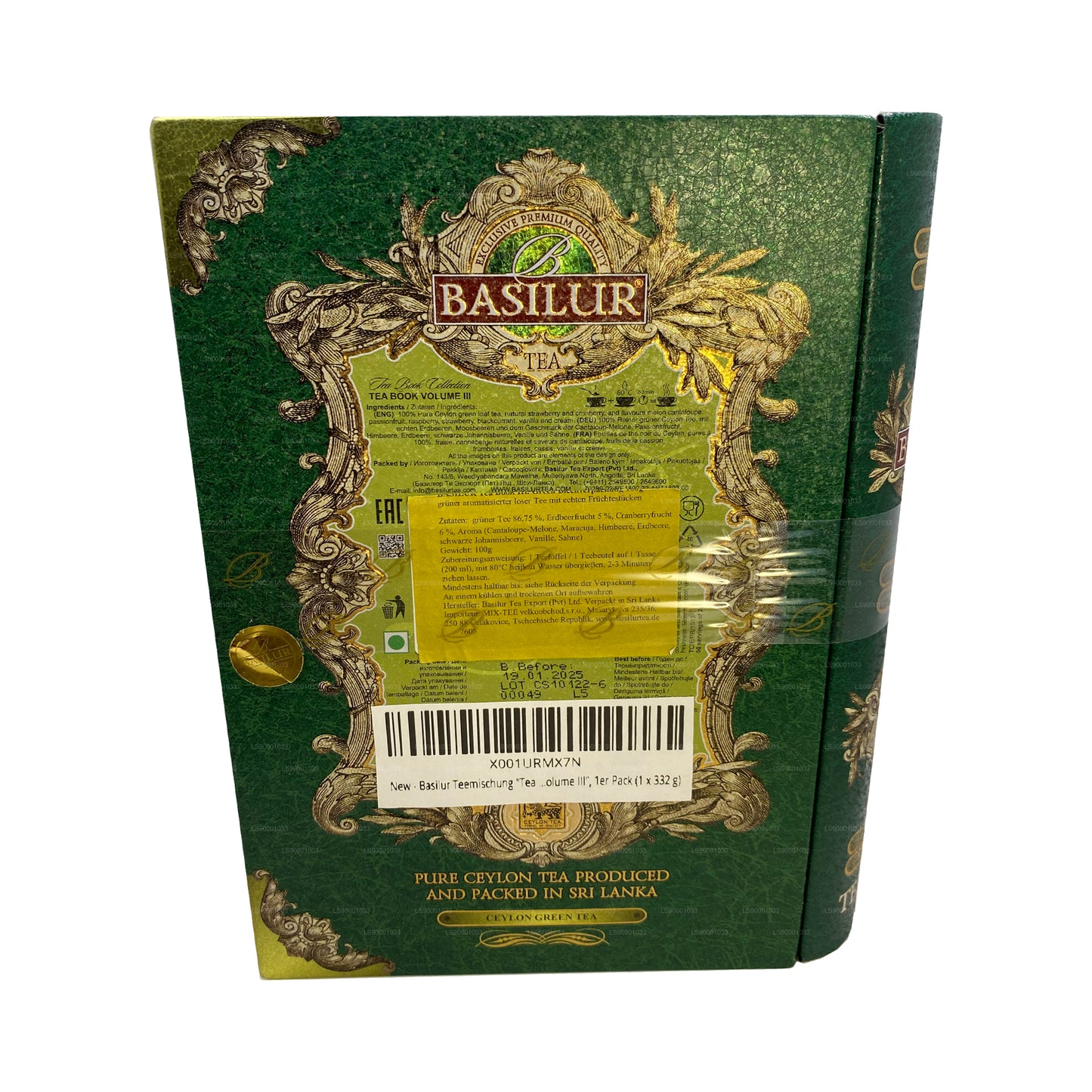 Basilur Tea Book «Tea Book Volume III - Verde» (100 g), contenitore