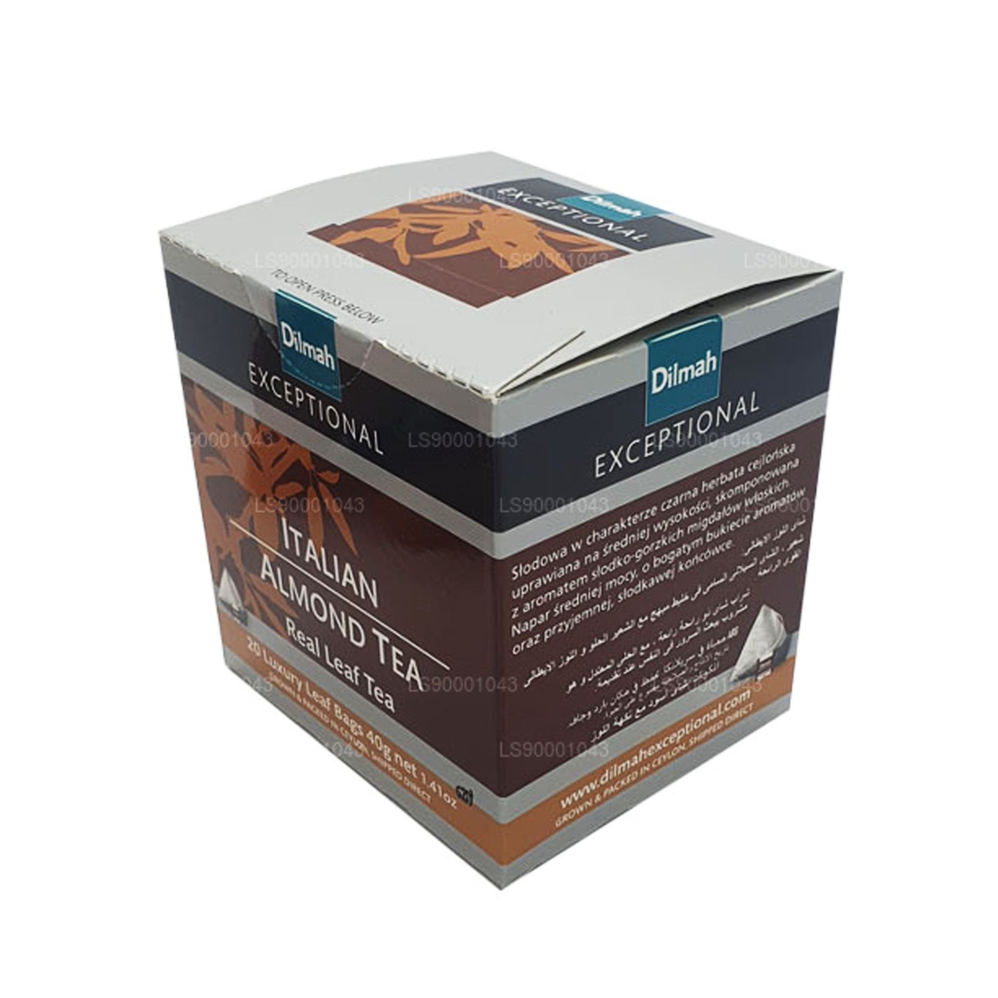 Dilmah Exceptional Italian Mandorle Real Leaf Tè (40g) 20 bustine di tè