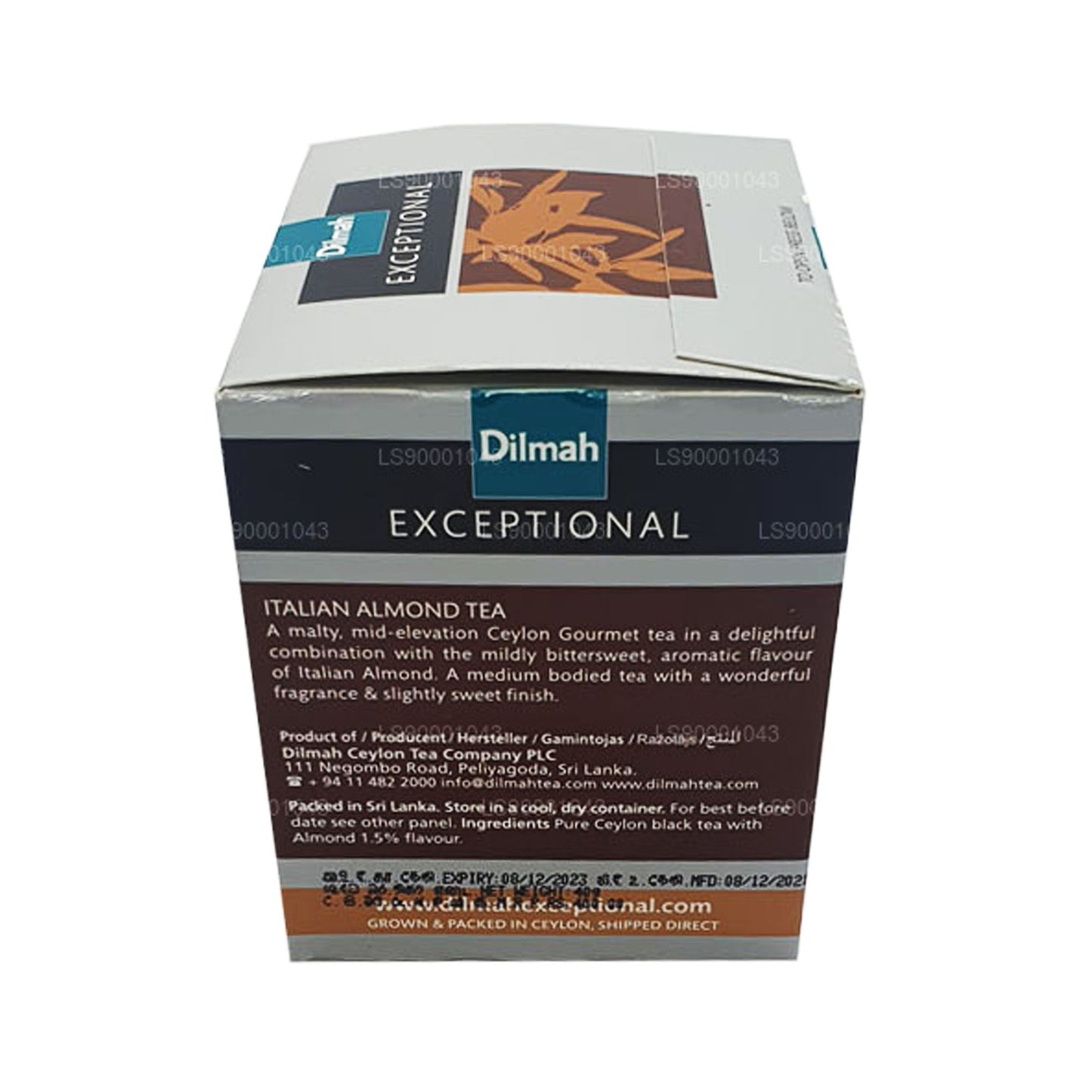 Dilmah Exceptional Italian Mandorle Real Leaf Tè (40g) 20 bustine di tè