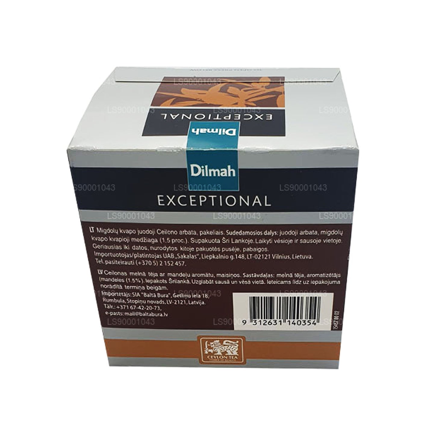 Dilmah Exceptional Italian Mandorle Real Leaf Tè (40g) 20 bustine di tè