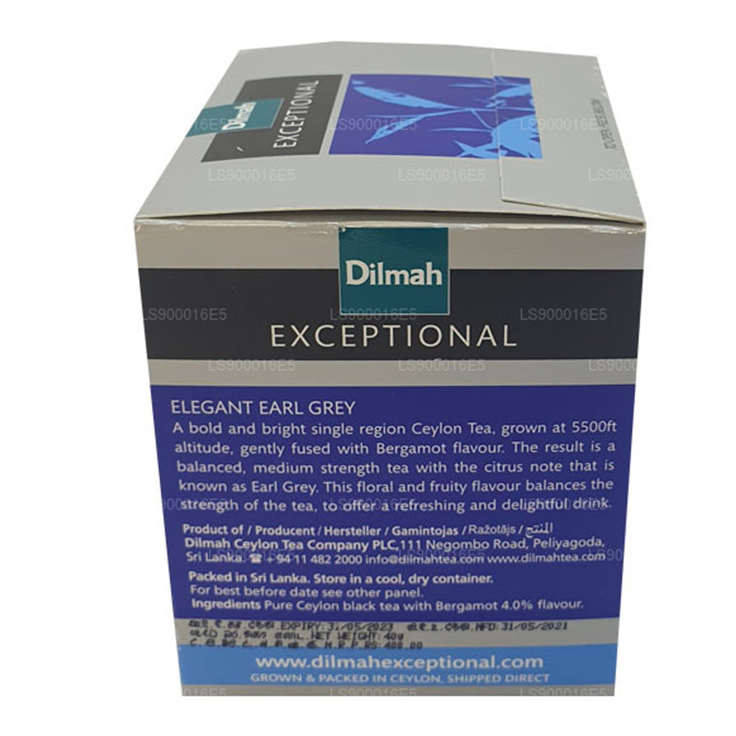 Dilmah Exceptional Elegant Earl Grey Real Leaf Tea (40 g), 20 bustine