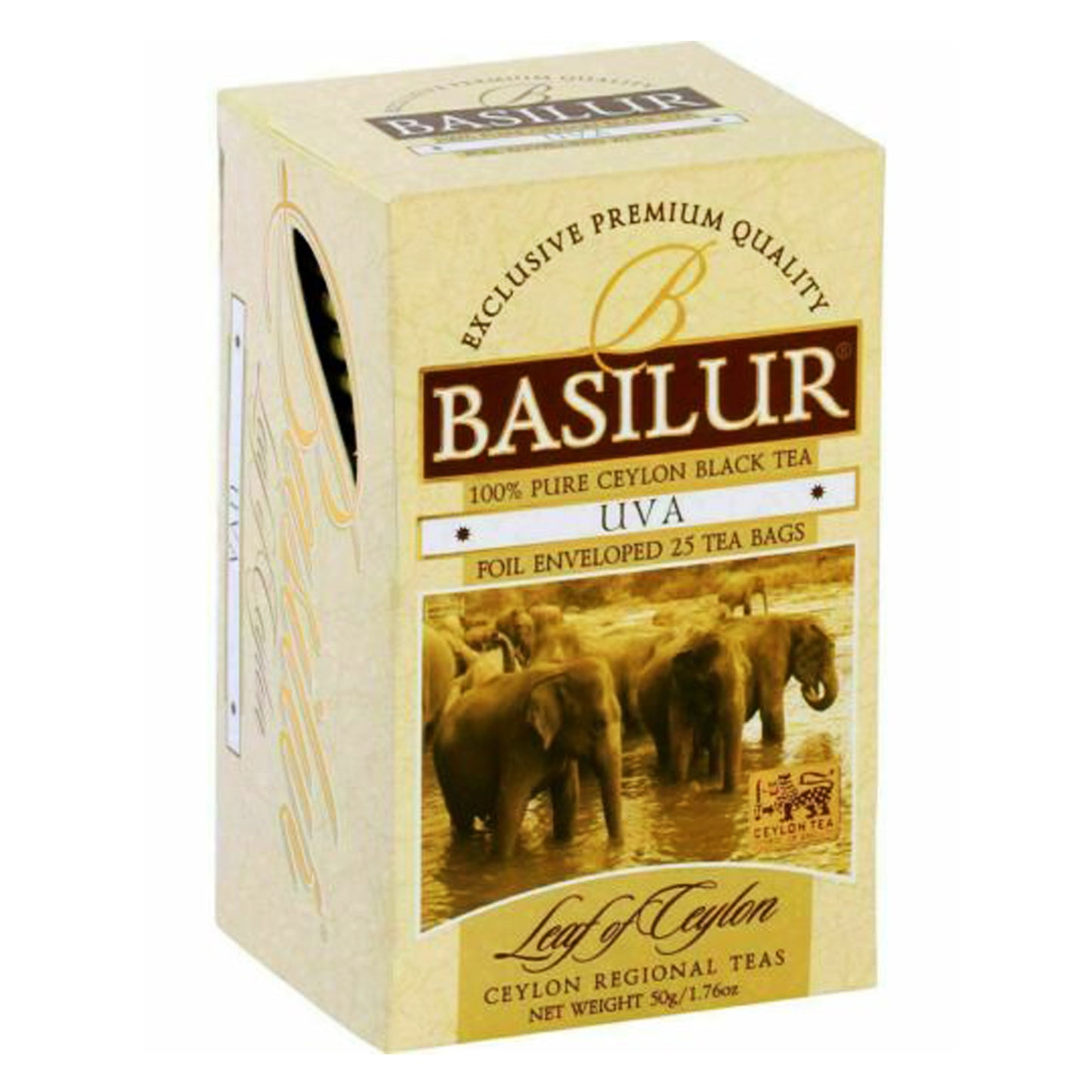 Basilur Uva Pure Ceylon Black Tea 25 bustine di tè (50g)