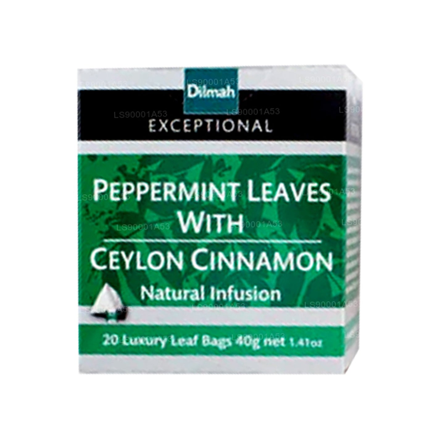 Dilmah Exceptional foglie di menta piperita con cannella di Ceylon (20 bustine di tè in foglie)