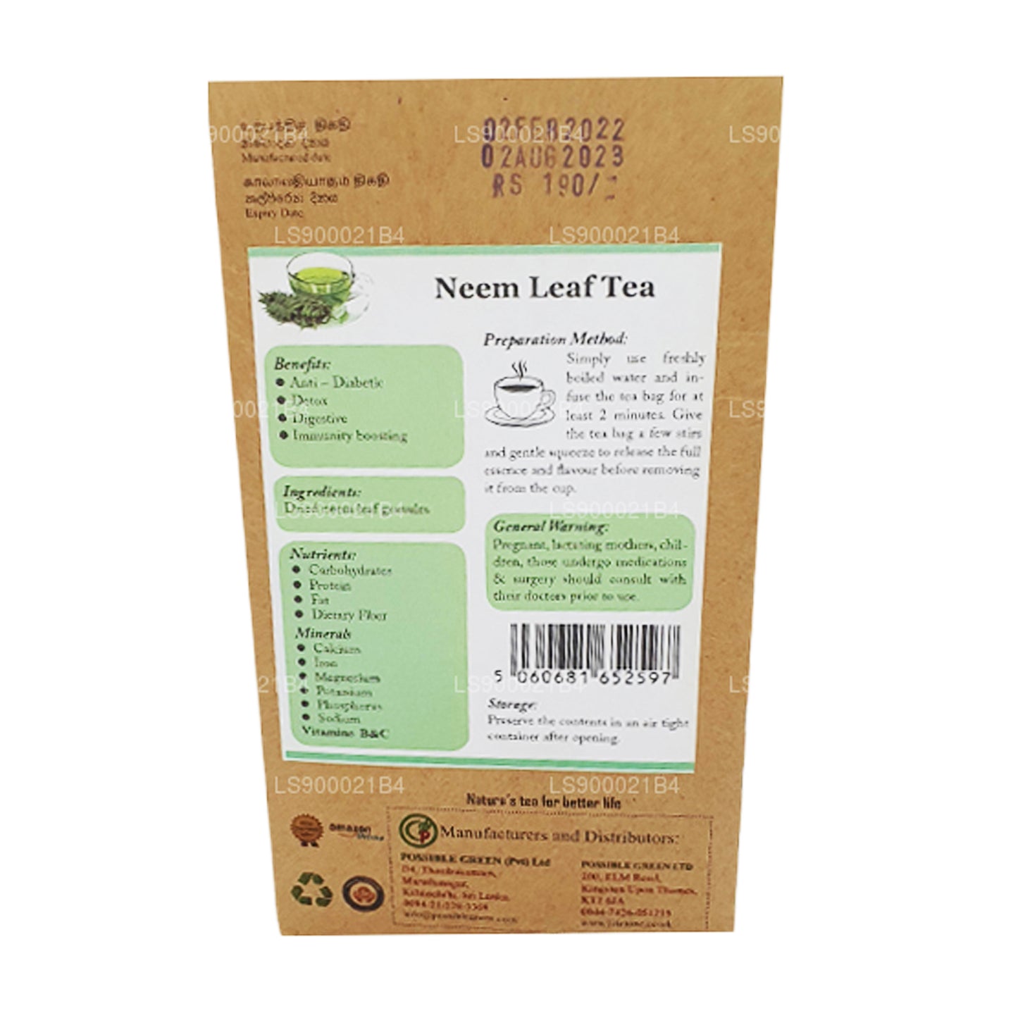 Tè alle foglie di neem Lifetone (30g)