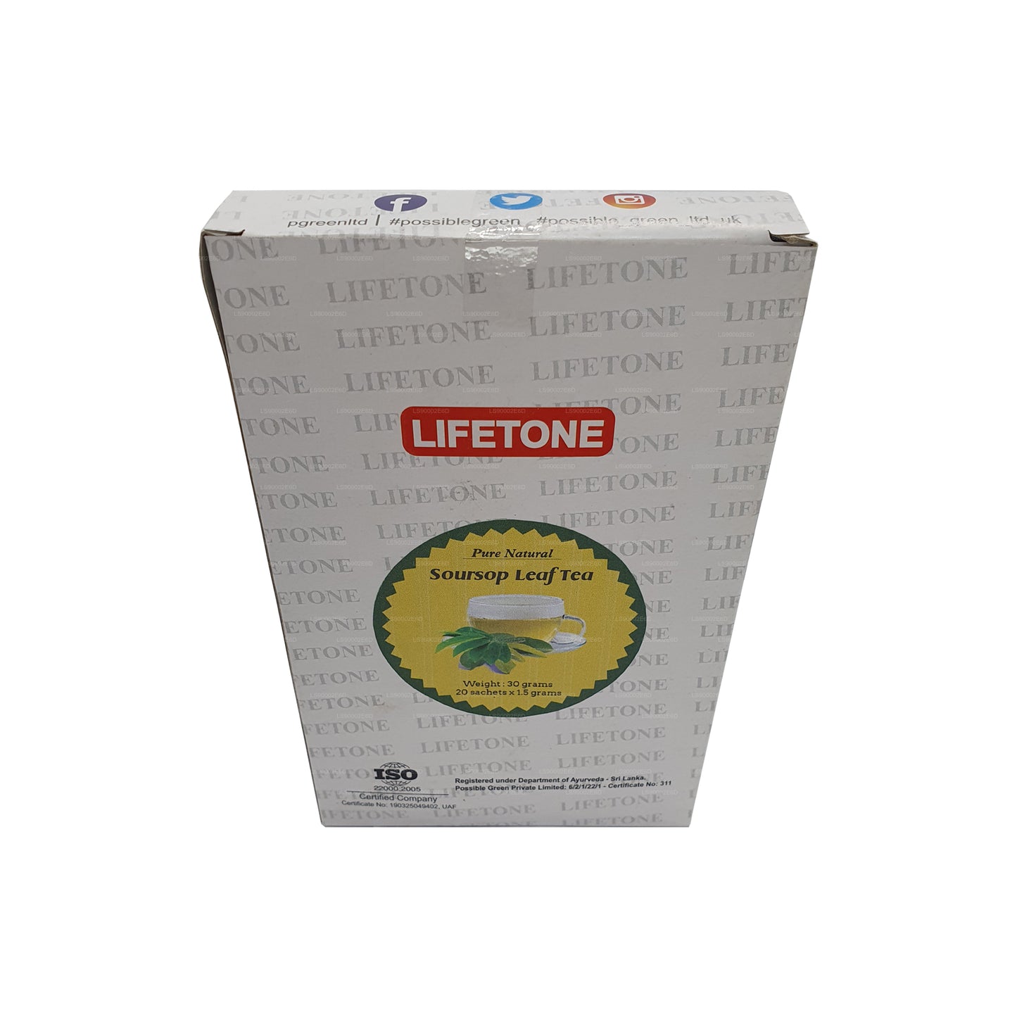 Tè in foglie Lifetone Soursop (30g) 20 bustine di tè