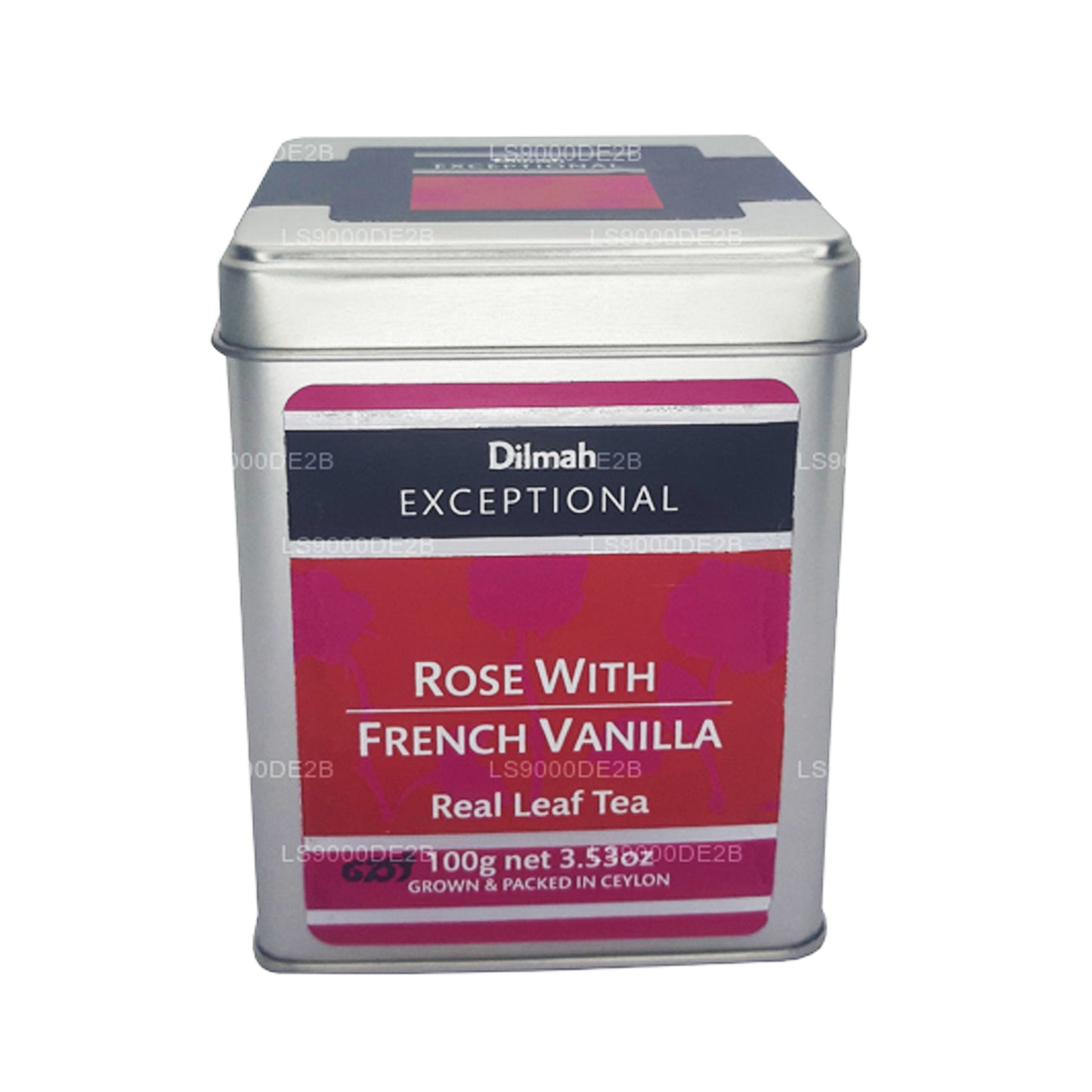 Dilmah Exceptional Rose con tè alla vaniglia francese in foglie vere (40 g) 20 bustine di tè