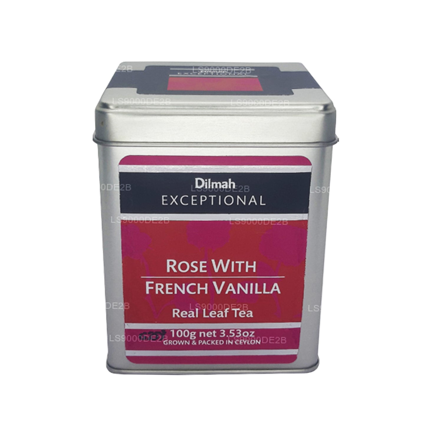 Dilmah Exceptional Rose con tè alla vaniglia francese in foglie vere (40 g) 20 bustine di tè