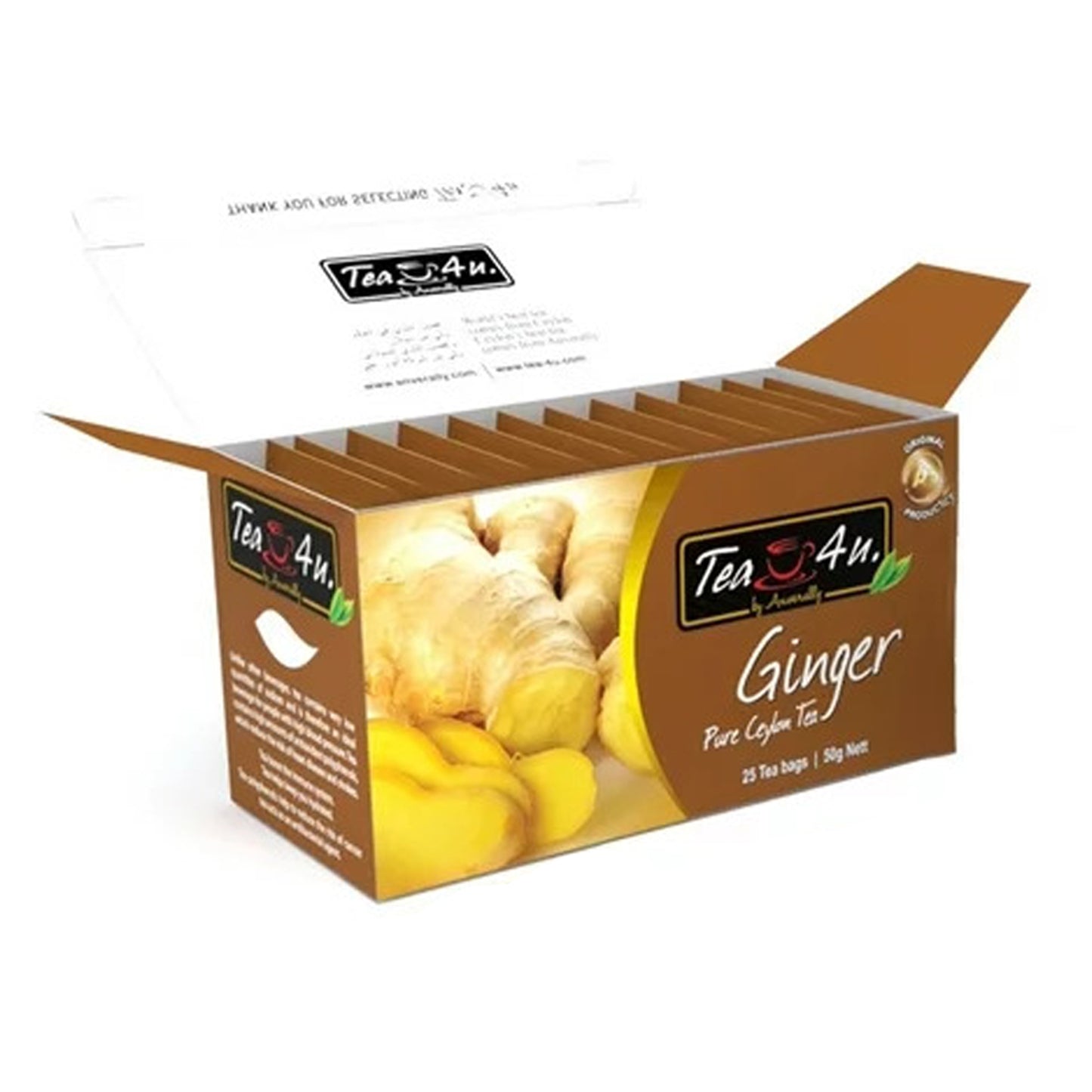 Tè allo zenzero Tea4U (50g) 25 bustine di tè