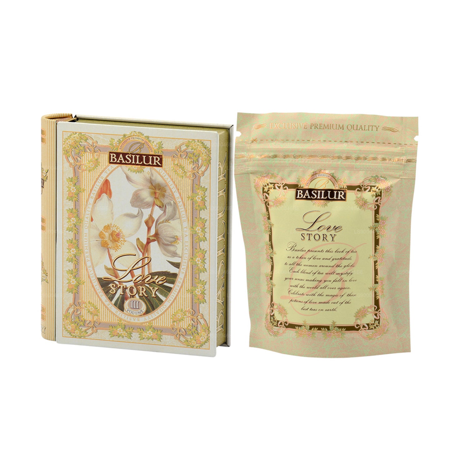 Contenitore Basilur «Miniature Tea Book - Love Story Volume III» (10g)