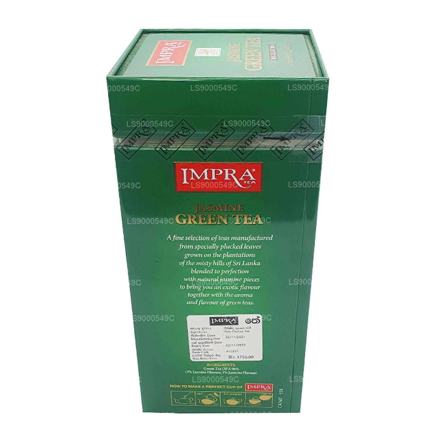 Impra Jasmine Green Tea Big Leaf (200 g), contenitore per carne