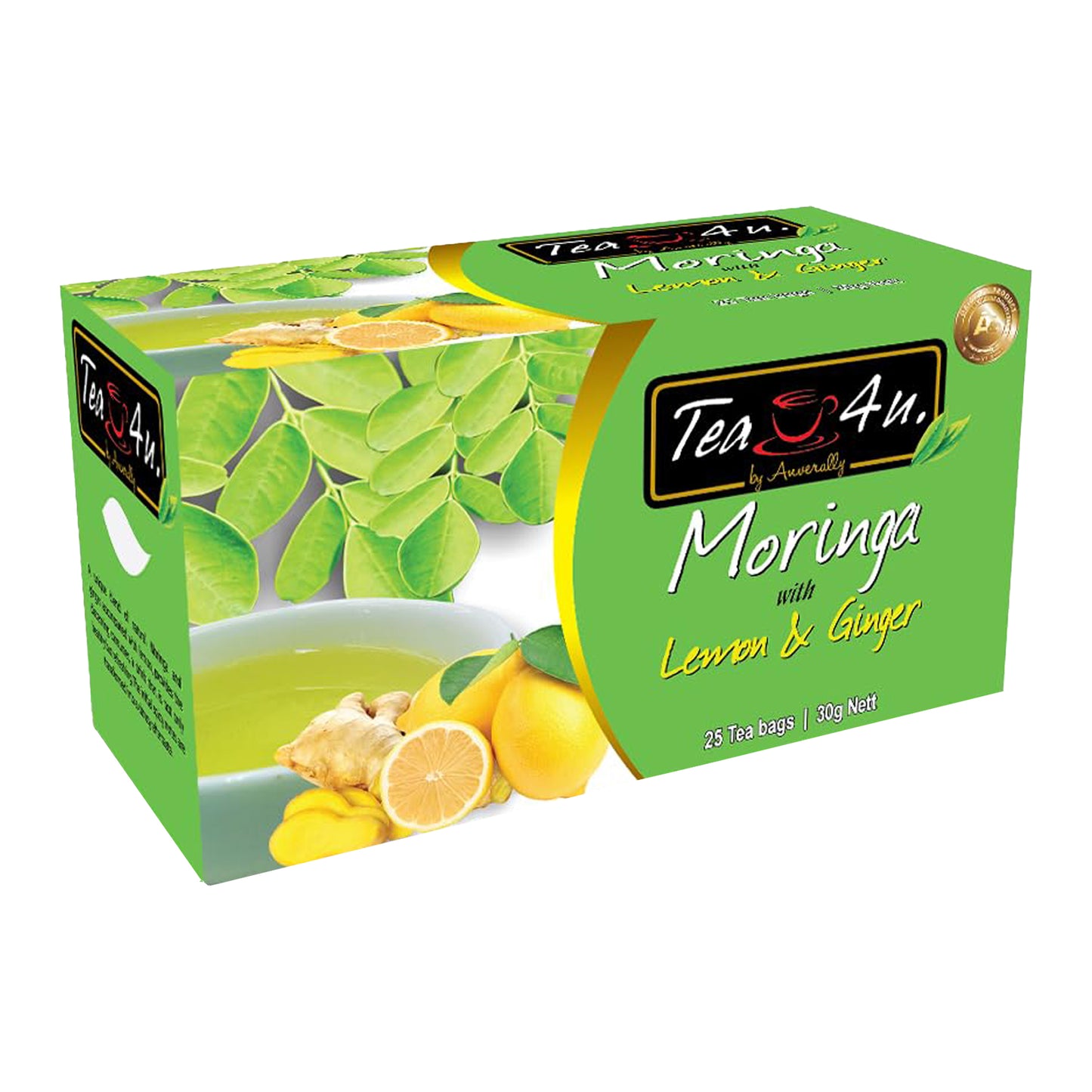 Tea4U Moringa con limone e zenzero (30g) 25 bustine di tè