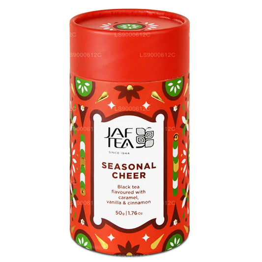 Jaf Tea Seasonal Cheer - Tè nero aromatizzato con caramello, vaniglia e cannella (50 g)