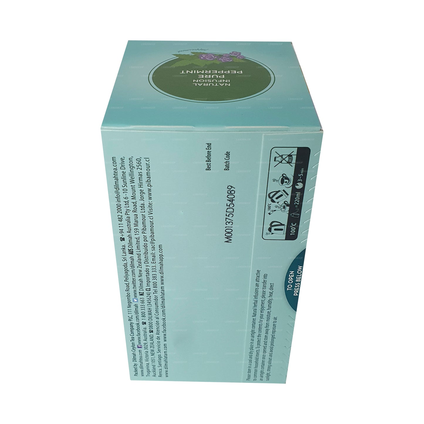 Dilmah Natural Infusion Pure Peppermint (30g) 20 bustine di tè