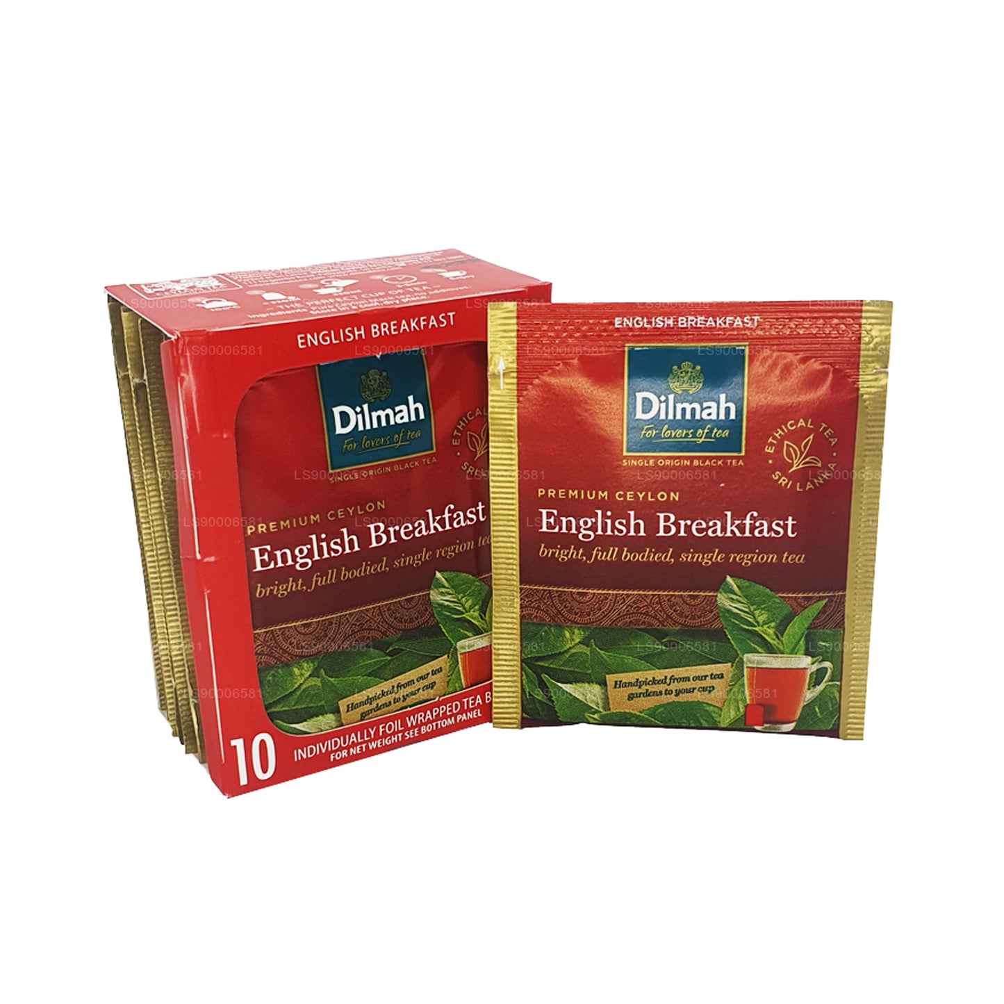 Dilmah English Breakfast Tea (20 g), 10 bustine di tè confezionate singolarmente in carta stagnola