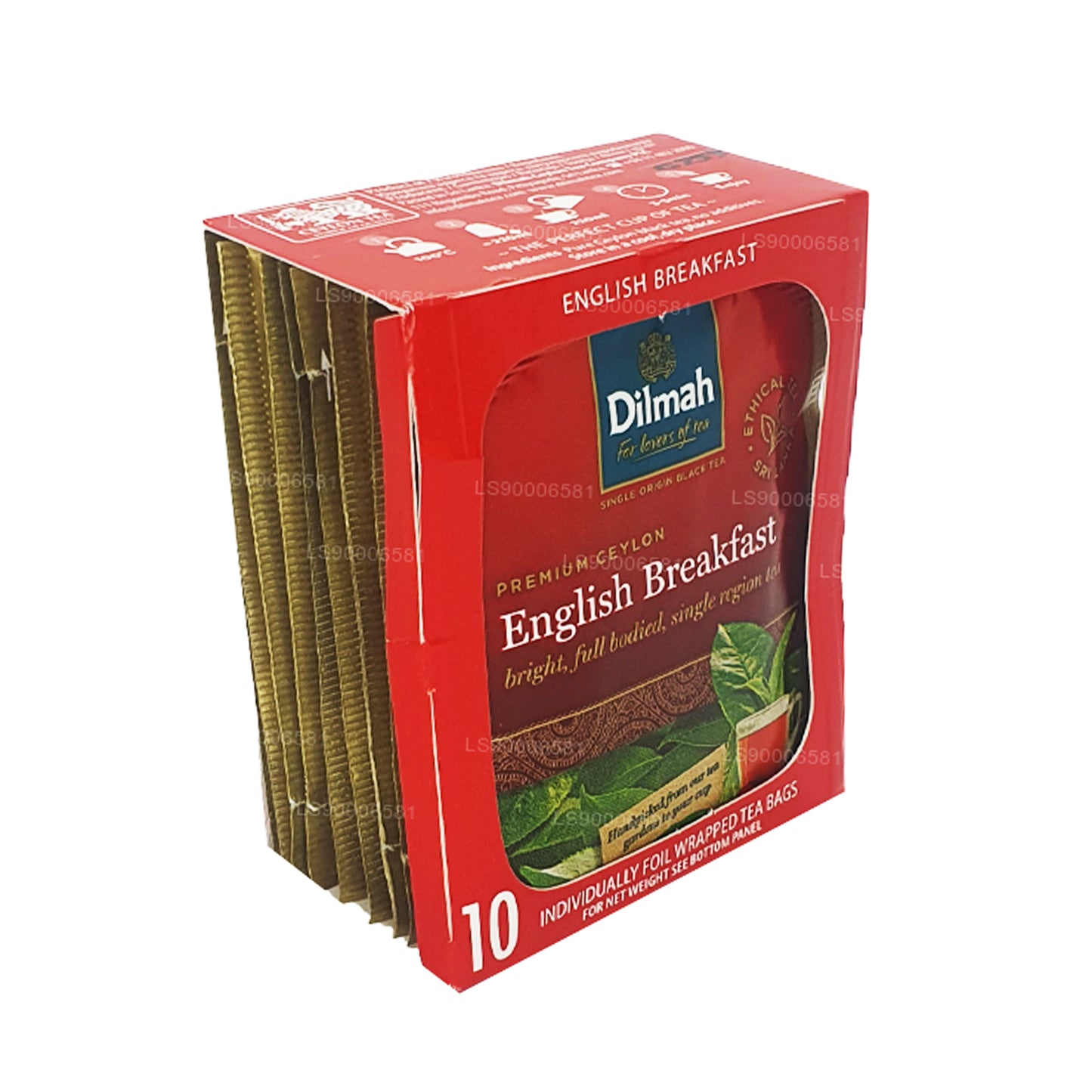 Dilmah English Breakfast Tea (20 g), 10 bustine di tè confezionate singolarmente in carta stagnola