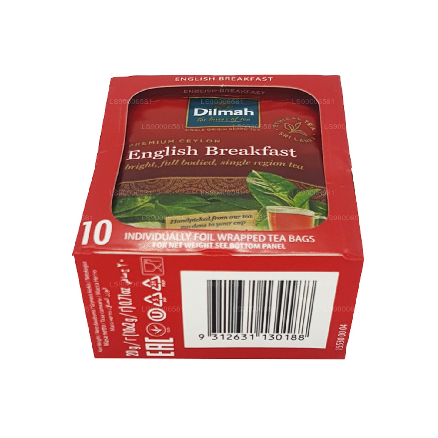 Dilmah English Breakfast Tea (20 g), 10 bustine di tè confezionate singolarmente in carta stagnola