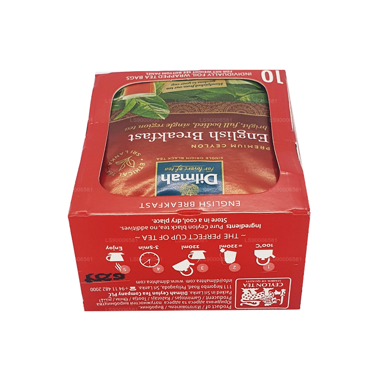 Dilmah English Breakfast Tea (20 g), 10 bustine di tè confezionate singolarmente in carta stagnola