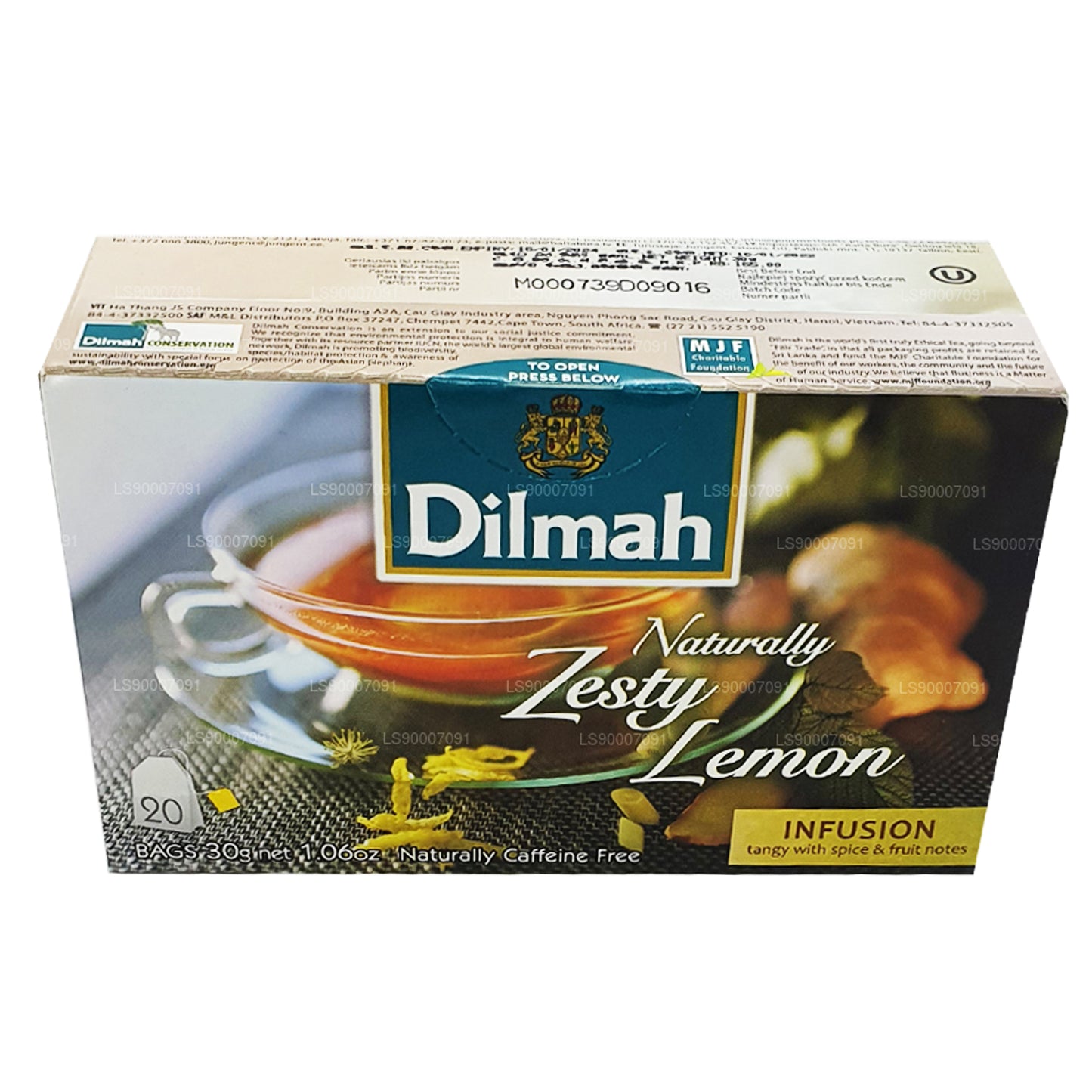 Dilmah Naturally Zesty Lemon (30 g) 20 bustine di tè