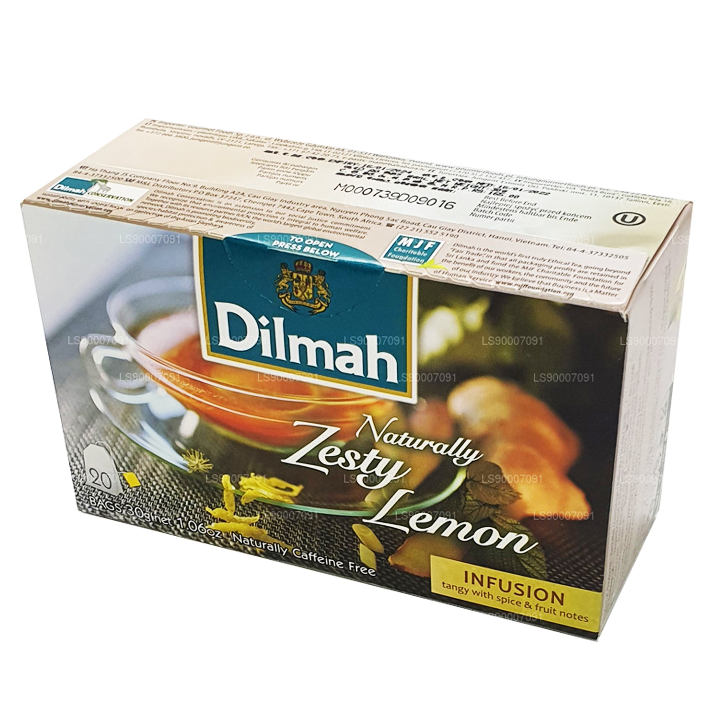 Dilmah Naturally Zesty Lemon (30 g) 20 bustine di tè