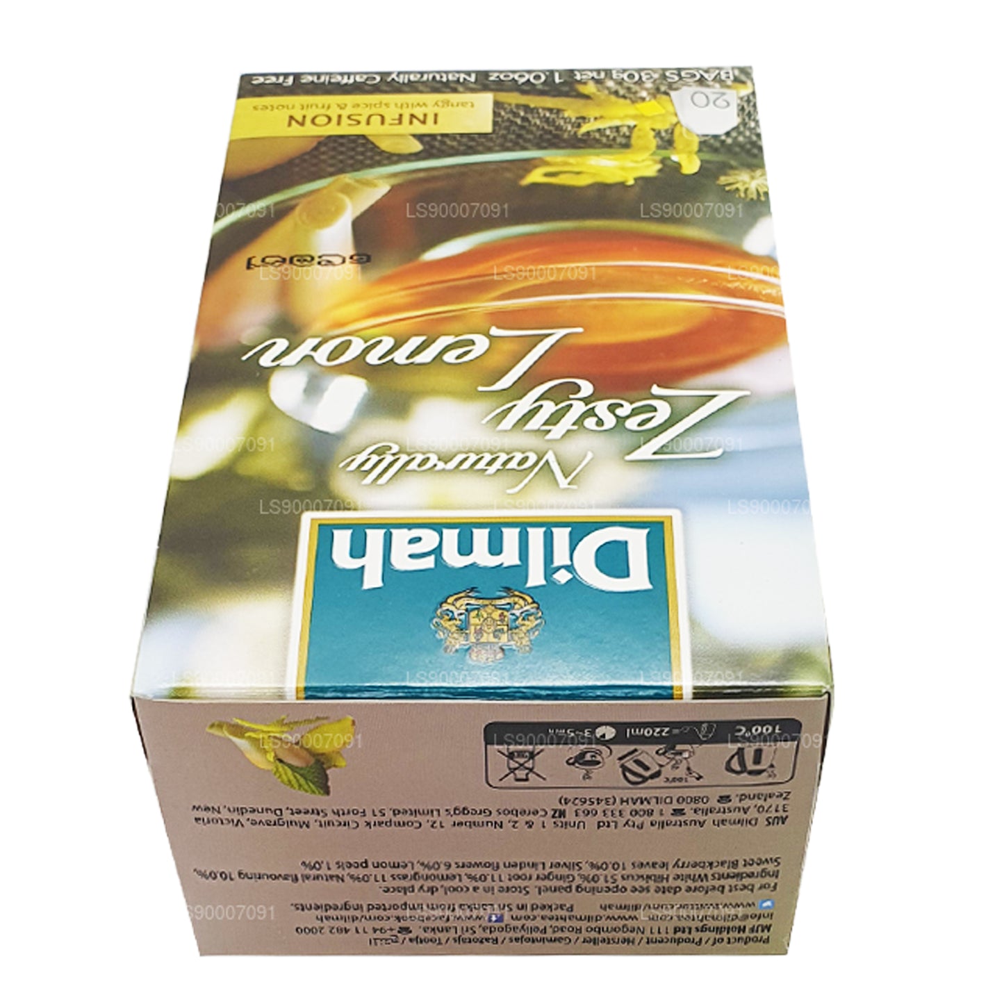 Dilmah Naturally Zesty Lemon (30 g) 20 bustine di tè