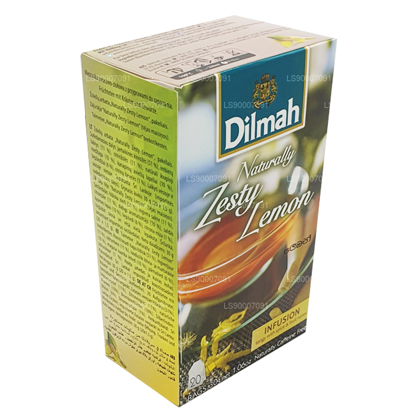 Dilmah Naturally Zesty Lemon (30 g) 20 bustine di tè