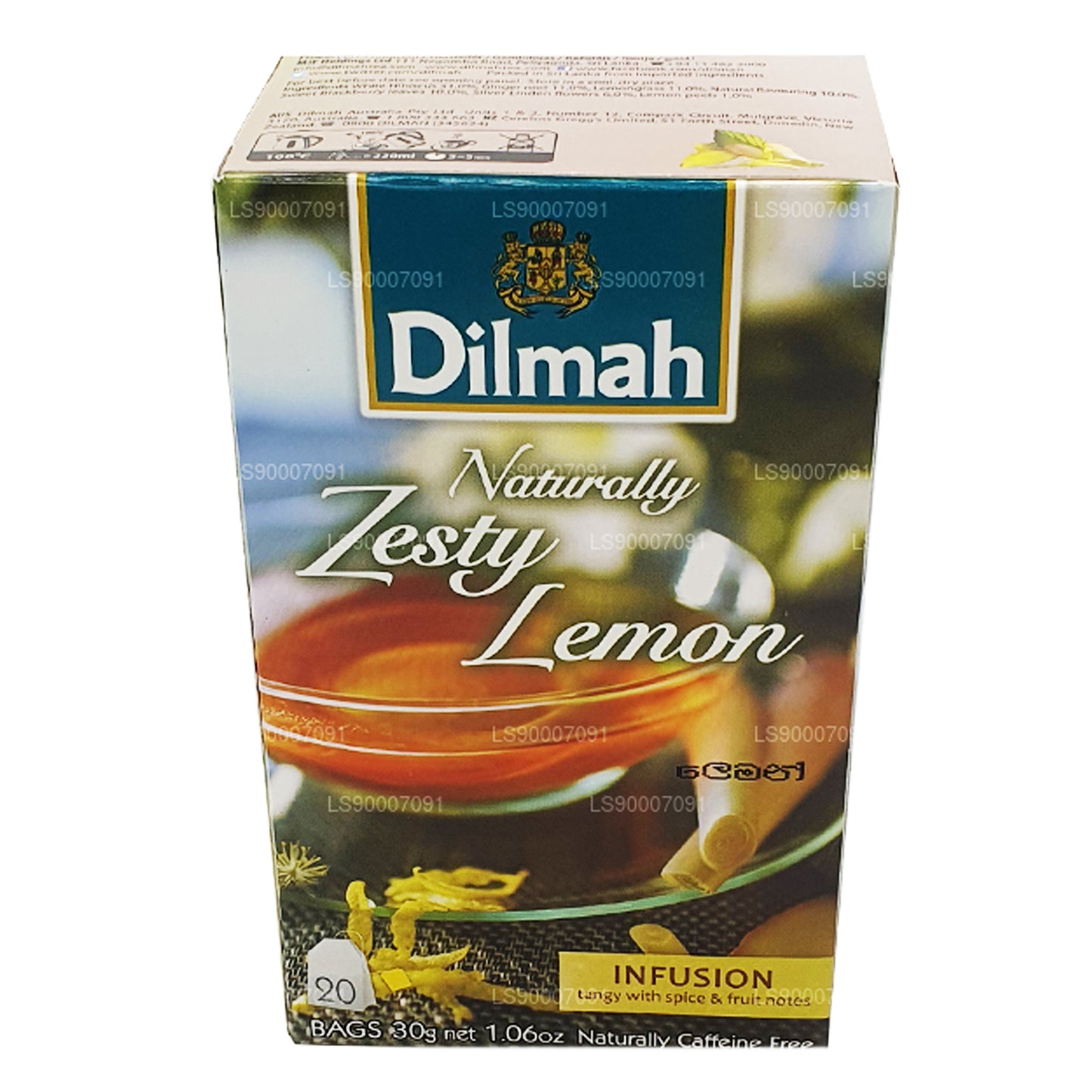 Dilmah Naturally Zesty Lemon (30 g) 20 bustine di tè