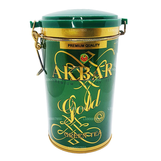 Tè in foglia di tè verde Akbar Gold (275 g) in latta