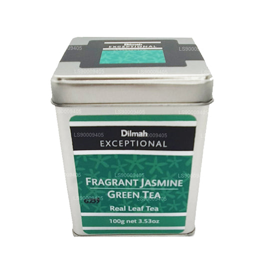 Tè in foglia verde al gelsomino profumato eccezionale Dilmah (100 g)