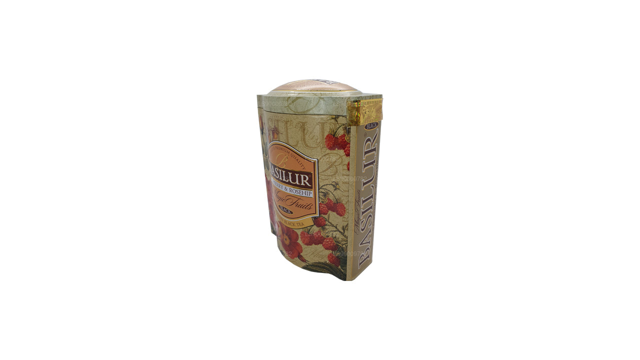 Basilur Magic Fruits - Contenitore in latta con lamponi e rosa canina, 100 g