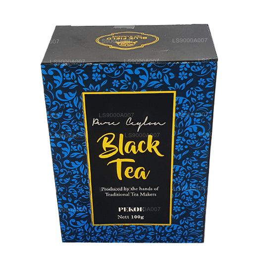 Tè nero sfuso Blue Field Pure Ceylon di grado PEKOE (100 g)