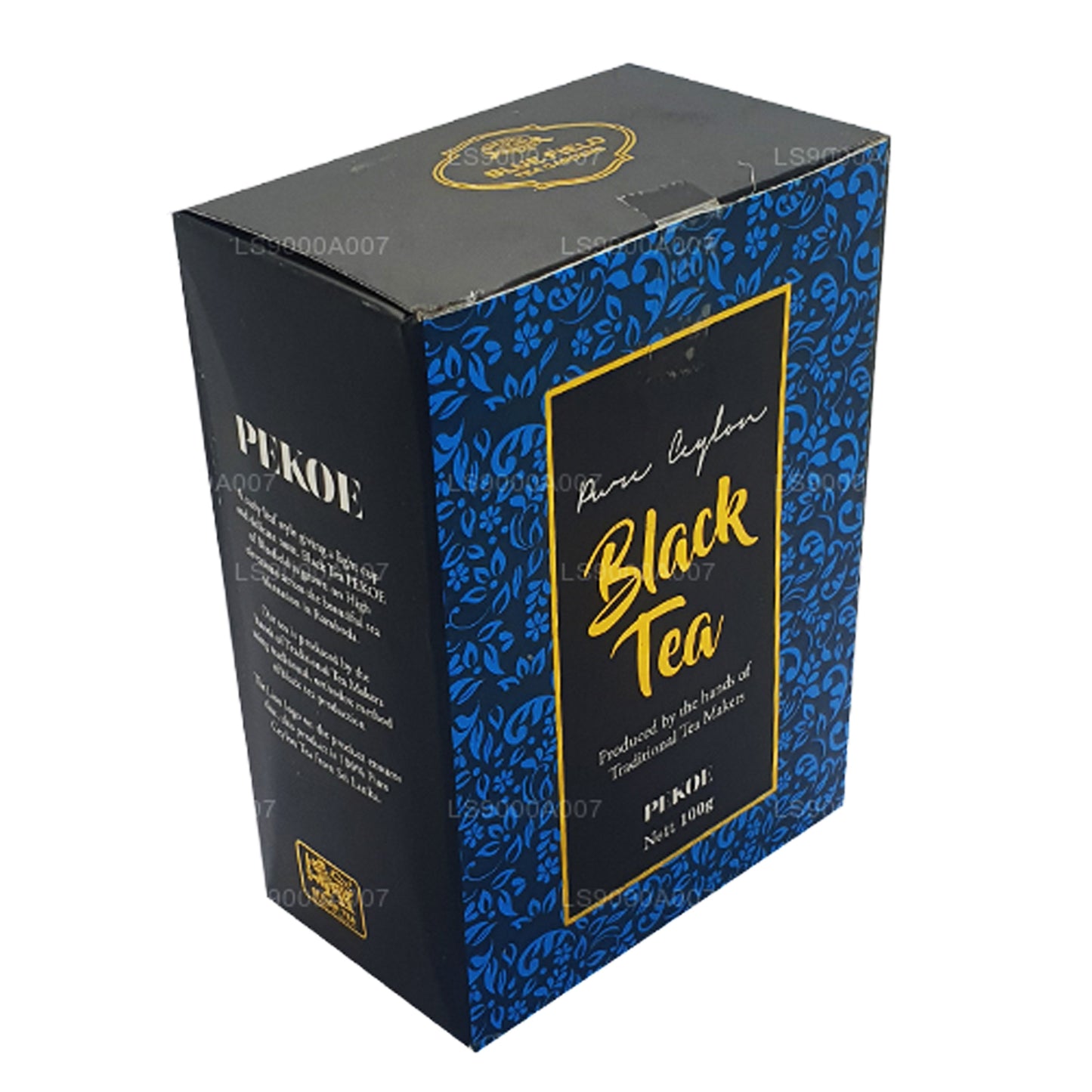 Tè nero sfuso Blue Field Pure Ceylon di grado PEKOE (100 g)