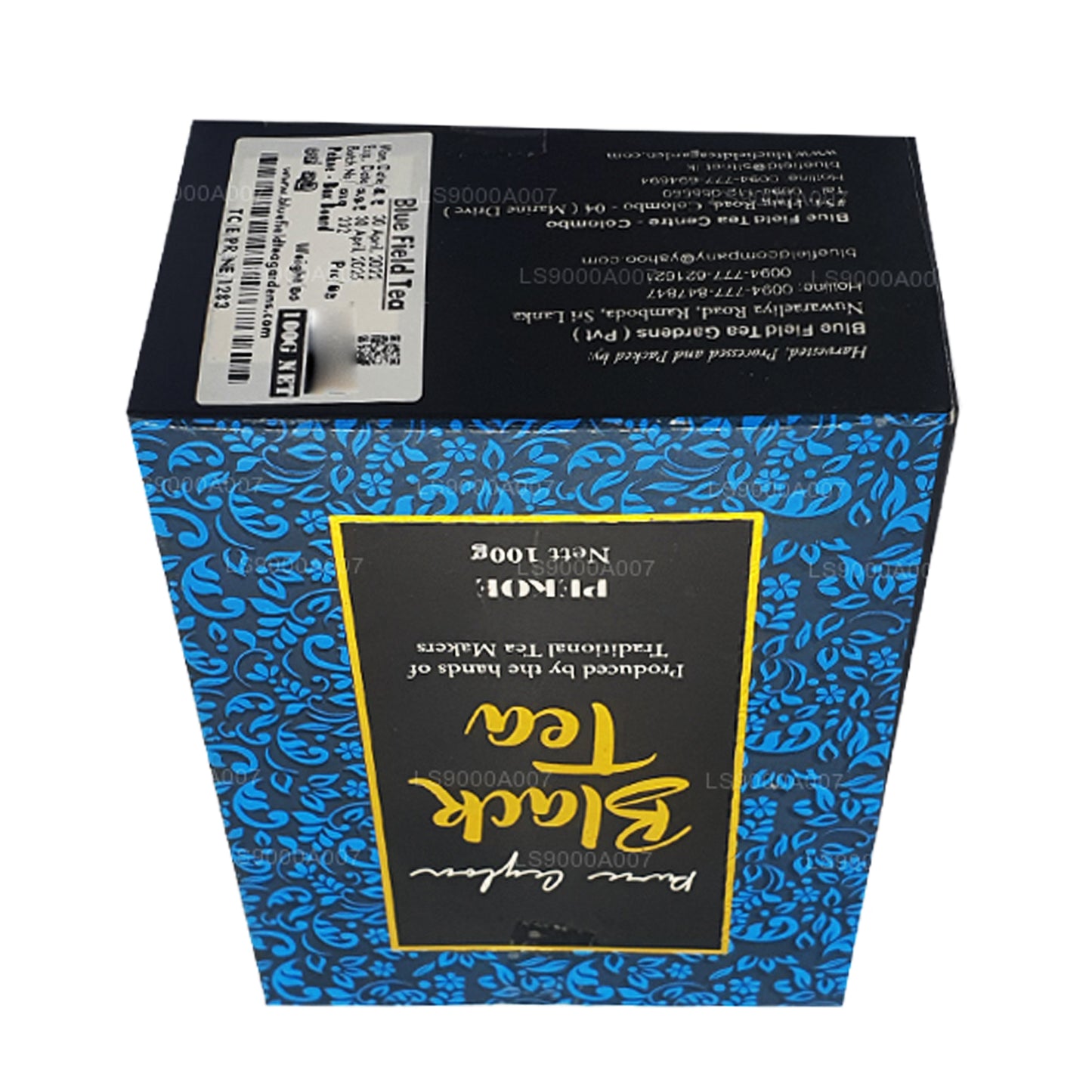 Tè nero sfuso Blue Field Pure Ceylon di grado PEKOE (100 g)